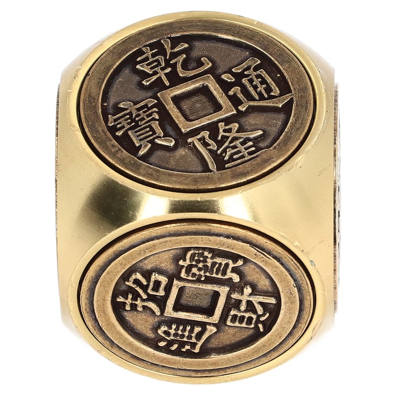 Metal Figertip Rotating Cube Embossed 6 Sided Anti Anxiety Stress