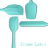 Juego de 4 espátulas de silicona flexibles, resistentes al calor,