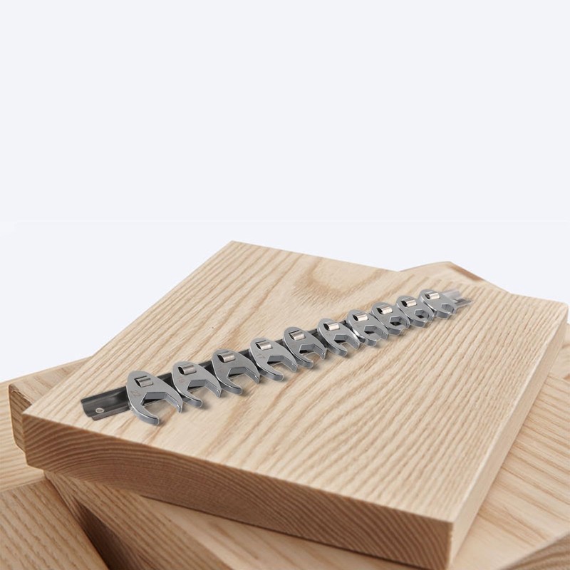 Crowfoot Wrench Set 10pcs 10 To 22mm 3/8Inch Sq Drive