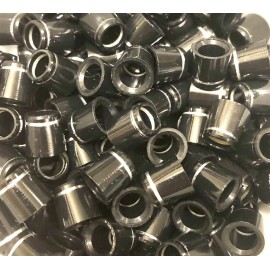 The Golf Club Trader (12) Premium Driver / Fairway Wood Ferrules 1/2" .335 ID / .520 OD CHOOSE STYLE - Collared Black w/ Silver Ring