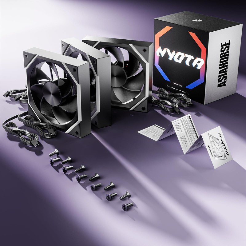 Asiahorse Nyota 120mm Case Fan with Efficient Cooling, ARGB Fan