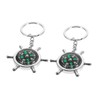 WOONEKY 1 Pair Compact Compass Keychain Lightweight Tool for Hiking