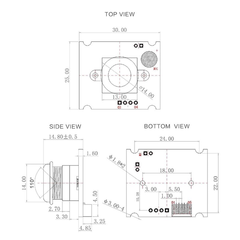 USB Camera Automatic Webcam Board 3MP Mini USB 2.0 Webcam