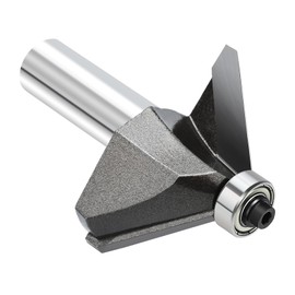 NIBBLAX 45 Degree Router Bit, Chamfer Router Bit 1/2 inch Shank, 3/4" Bevel Length and 13.5mm Cutting Height with an Angle of 45 Degrees for Angled Edges Woodworking