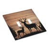 CZRPKEN Decorative Light Switch Cover Plate Rustic Brown Wood Deer