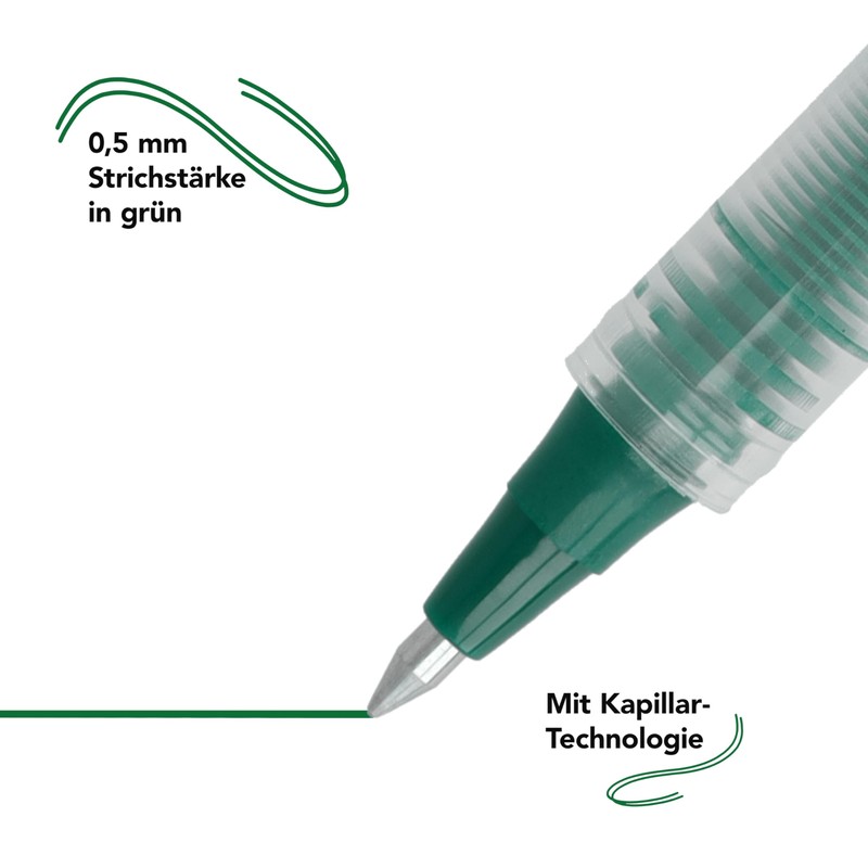 Westcott PULSAR Rollerball Pen Green Pack of 10 | Value