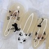 Siamese cat handmade nail tips - water drop / 샴