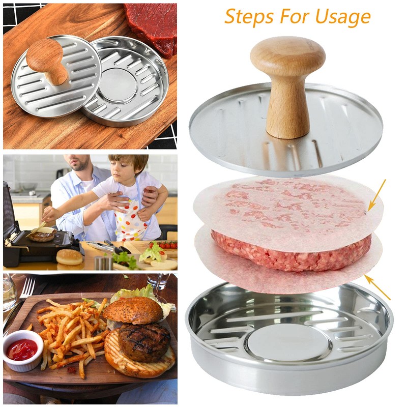 Burger Press 5" and 3" Suitable for Kids Burgers Size,