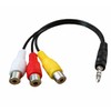 Harrista 1PC 3.5MM To Jack 3 1PCS RCA Cable Video