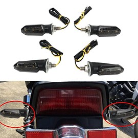 Luces de Señal de LED para Motocicleta 4 Piezas Luces de Señal de LED para Motocicleta Mini Indicador Trasero Delantero Impermeable Universal para Sco