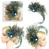 Frcolor 1920 Peacock Feather Hair Clip Gatsby Flapper Peacock Feather
