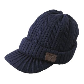 mazume MZCP-F893 Knit Cap (with Brim) Navy