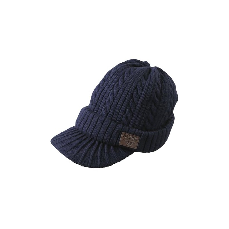 mazume MZCP-F893 Knit Cap (with Brim) Navy