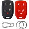 2-Pack Click&Fit Silicone Key Fob Covers Compatible with Chevy Silverado