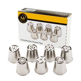Marcel Paa - Icing Nozzles for Flower Decoration Icing Nozzles Flower Tips Set, 7 Pieces