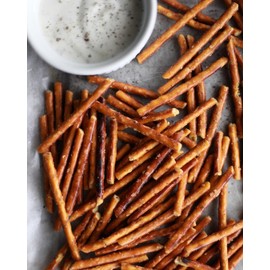 Pop Daddy Flavored Pretzels Sticks | Healthy Gourmet Pretzels Snacks | 7.5oz Variety Pack Pretzels | 3 Pack | Garlic Parmesan (2) and Yellow Mustard (1)