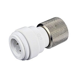 John Guest Speedfit 3/8 Inch Compression Female Connector, Push to Connect Plastic Plumbing Fitting, White, PSEI6012U9P