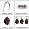 Gracelife Set of 12 Pinecone Shower Curtain Hooks Bathroom Rolling