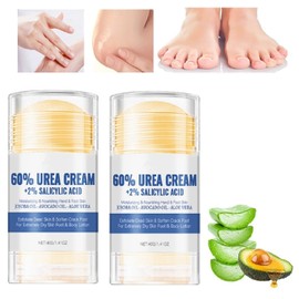 60% Urea Hydrating and Anti-Cracking Foot Cream, 2026 Upgraded Moisturising and Relieves Cracking and Dryness,Hydrating Anti-Cracking, Repairs, Foot Cream, Heel Stick, Hand（2PCS）