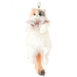 Krifey Stuffed Animals Backpack, Cute Cat plush Backpack, Realistic Animal Handcrafted Daypack with Adjustable Straps, Birthday Gifts for Women, Calico Cat