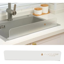 S.T.D Kitchen Sink Splash Guard, Dishwashing Sink Water Retaining Strip - Transpare...