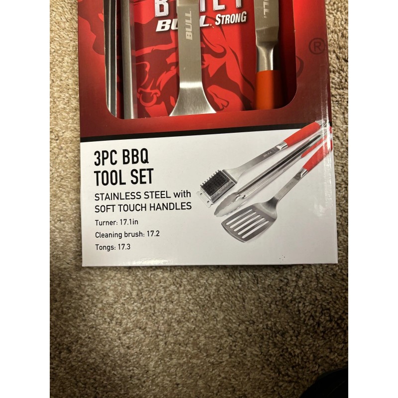 Bull Stainless Steel 3-piece BBQ Set (p/n: 24381)