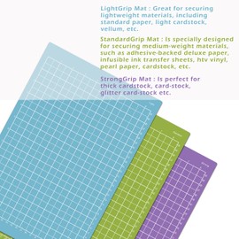 ReArt Cutting Mats for Cricut Joy Xtra - Variety Mats 1 Pack Standard Grip Mat, 1 Packs Light Grip Mat & 1 Pack Strong Grip Mat