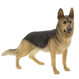 Leonardo Alsatian Black and Brown Shepherd Dog Ornament (Ideal for Dog Lovers)