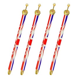 Souvenirs Union Jack Pen - 4 Union Jack Crown Pens - London Pen - UK UJ Pen - England Pen - British Flag Pen Union Jack Flag Pen