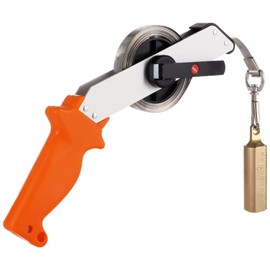 33FT/10m Oil Tank Gauging Tape, Explosion-Proof Stainless Steel Oil Gauging Tape with Brass Plumb Bob, Double-Sided Engraved Oil Tank Gauge with Handle, Sounding Oil Tape Measure