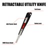 Metal Box Cutter Body, with Safety Lock (Black Red)
