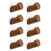 Optish Wood Wall Hooks for Hanging, 8 Pack Hat Hook