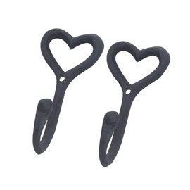 Garneck Iron Hook Key Hooks Hanging Keys 2pcs Towel Hooks,Heart Shaped Wall Hooks Iron Art Wall Decoration Grocery Storage Hook Wall Coat Hook for Home Living Room Bedroom Coat Hooks Heart Decor