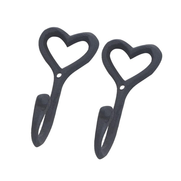 Garneck Iron Hook Key Hooks Hanging Keys 2pcs Towel Hooks,Heart