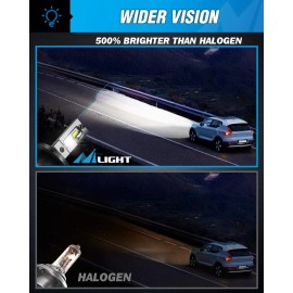 Nilight 2PCS H4 LED Headlight Kit Light Bulbs High Low Beam 6500K HB2 9003 70W 10000LM