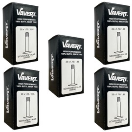 Vavert 20" x 1.75-1.95 Kids Bike/BMX Inner Tubes - Schrader Valve (Pack of 5)
