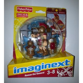Fisher-Price - W9594 - Imaginext - Helden - Roman der General - mit Rüstung, Schild, Waffen und Sammelkarte