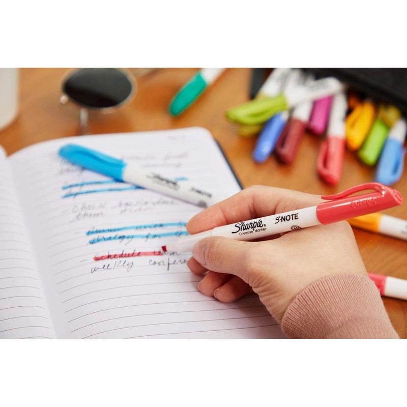 Sharpie S-Note Highlighter Pens | Pastel Colours | Chisel Tip
