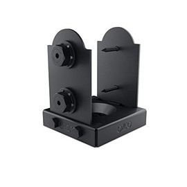 OZCO 54207 Laredo Sunset Lite 4x4 Post Base, (1 per Pack),Black