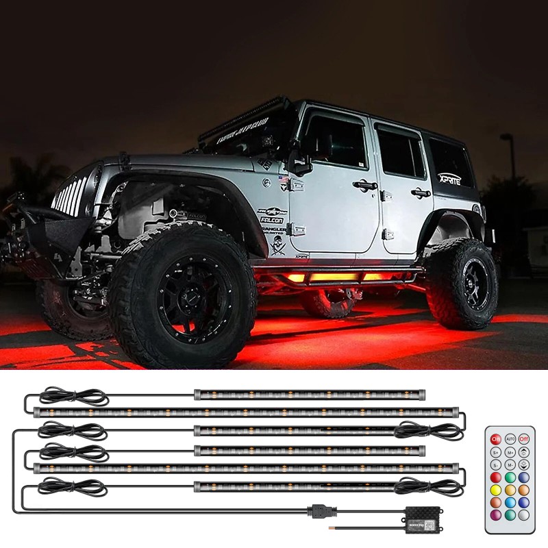 KEEPDSGN 6 PCS RGB Underglow LED Turn Signal Light Strips