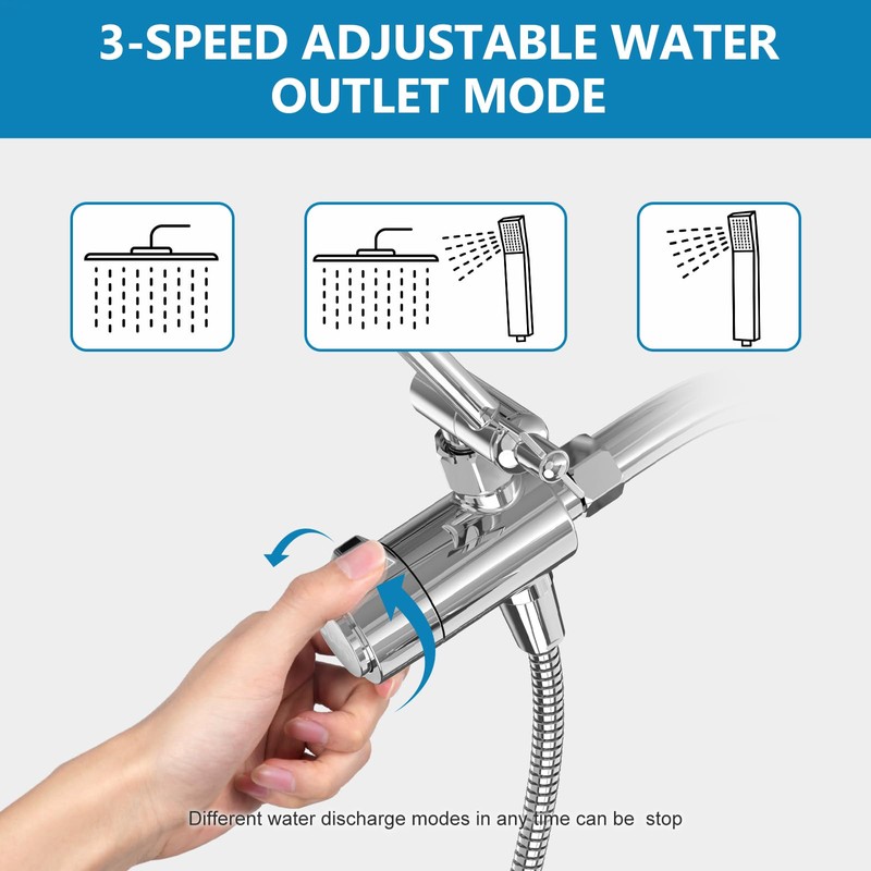 10-Inch Rain Shower Head with Handheld Spray Combo-6-Function Handheld Shower