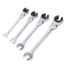 3 Pc Brake Line Wrench Set, 72 Teeth Ratcheting Tubing