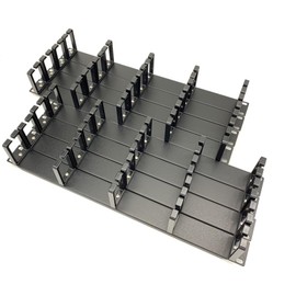 Metamas Lab - 8 Pack 1U 19” Server Rack Cable Management Panel w/D-Ring Hooks Screw Type - 1U Wire and Cord Manager - Made in Taiwan