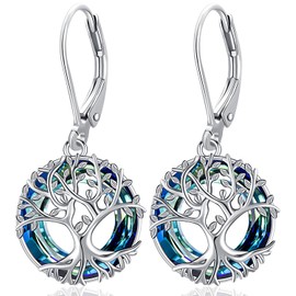 Tree of Life Necklace, Sterling Silver 925, Tree of Life Pendant Chain for Women, Tree of Life Jewellery, Gifts for Women, Girls, Mum, Sterling Silver, No Gemstone