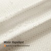 Gibelle Waffle Weave Shower Curtain with Mesh Top Window and