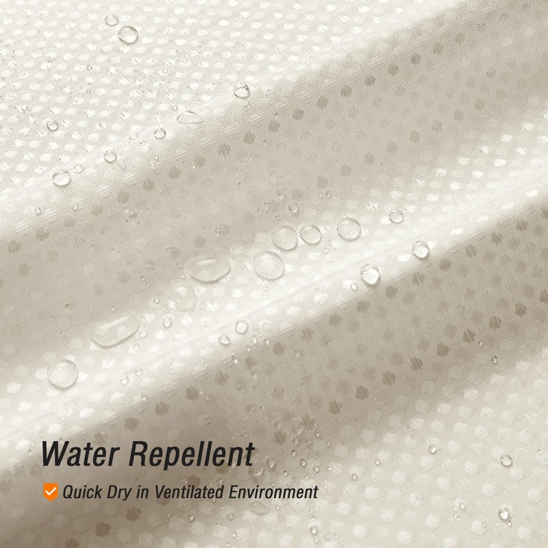 Gibelle Waffle Weave Shower Curtain with Mesh Top Window and