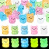 GSrenyu 25 Pcs Mini Cat Figures, Mini Resin Animals Glow