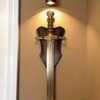 FLURSAILE Sword Plaque Wall Mount Vertical Display Holder Adjustable Stand