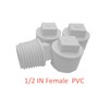 20 Pack 1/2 Inch PVC Pipe Male Thread Plug, PVC