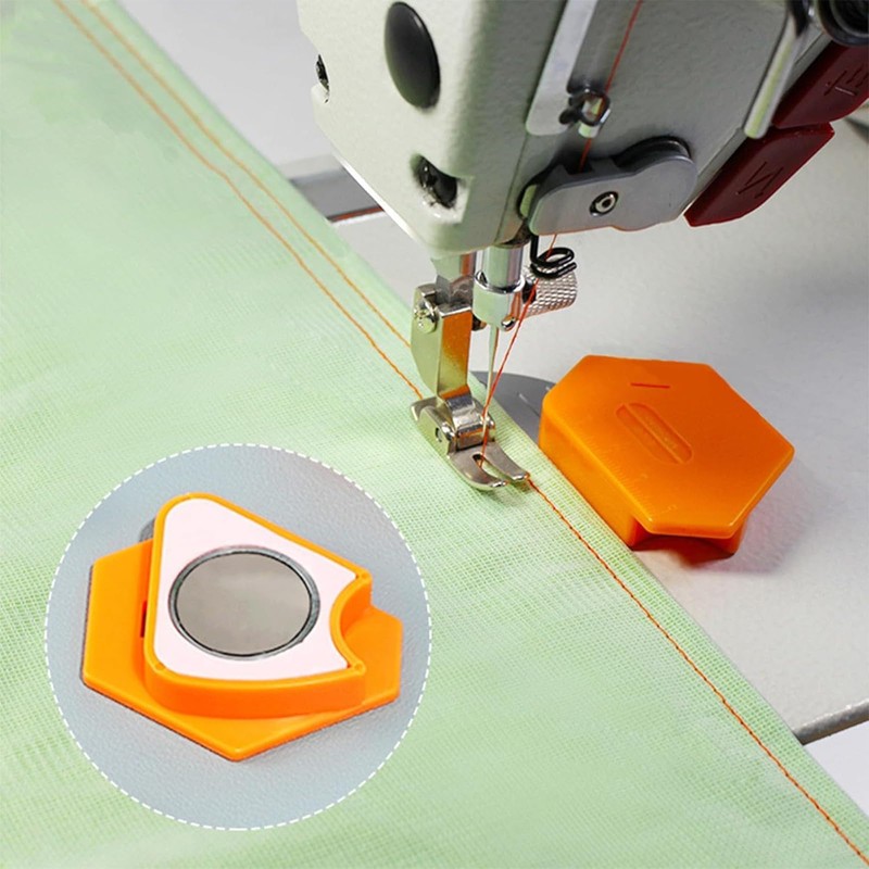 Calkkrer Pack of 3 Magnetic Seam Guide, Polygonal Hem Aid,